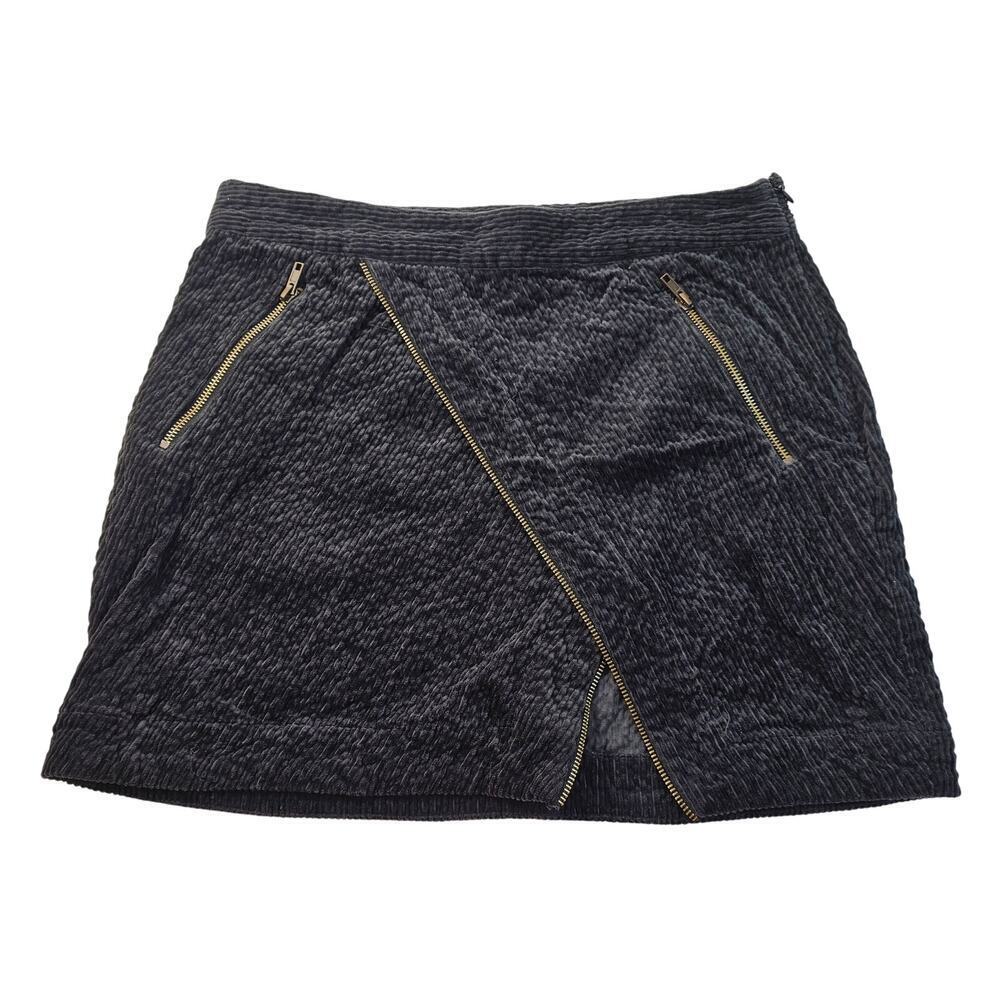 Urban Outfitters Skirt grunge L Black Corduroy Zipper Pockets Mini whimisgoth